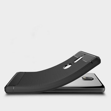 CoolGadget Handyhülle Carbon Handy Hülle für Nokia 7 5,2 Zoll, robuste Telefonhülle Case Schutzhülle für Nokia 7 Hülle