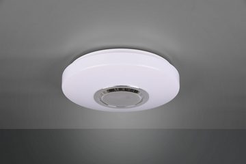 TRIO Leuchten LED Deckenleuchte Maia, Bluetooth-Lautsprecher, LED fest integriert, Warmweiß, dimmbar, Bluetooth Lautsprecher inkl. Fernbedienung RGBW-Farbwechsler