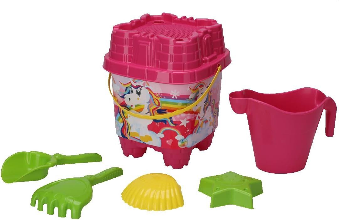 mucHome Sandform-Set Sandspielzeug SET 7-teilig Strandspielzeug Eimer, Sieb, Sandformen