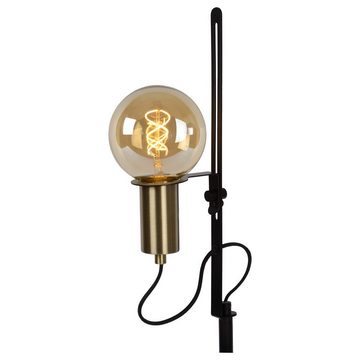 click-licht Stehlampe Stehleuchte Malcolm in Schwarz und Gold-Matt E27, keine Angabe, Leuchtmittel enthalten: Nein, warmweiss, Stehlampe, Standlampe