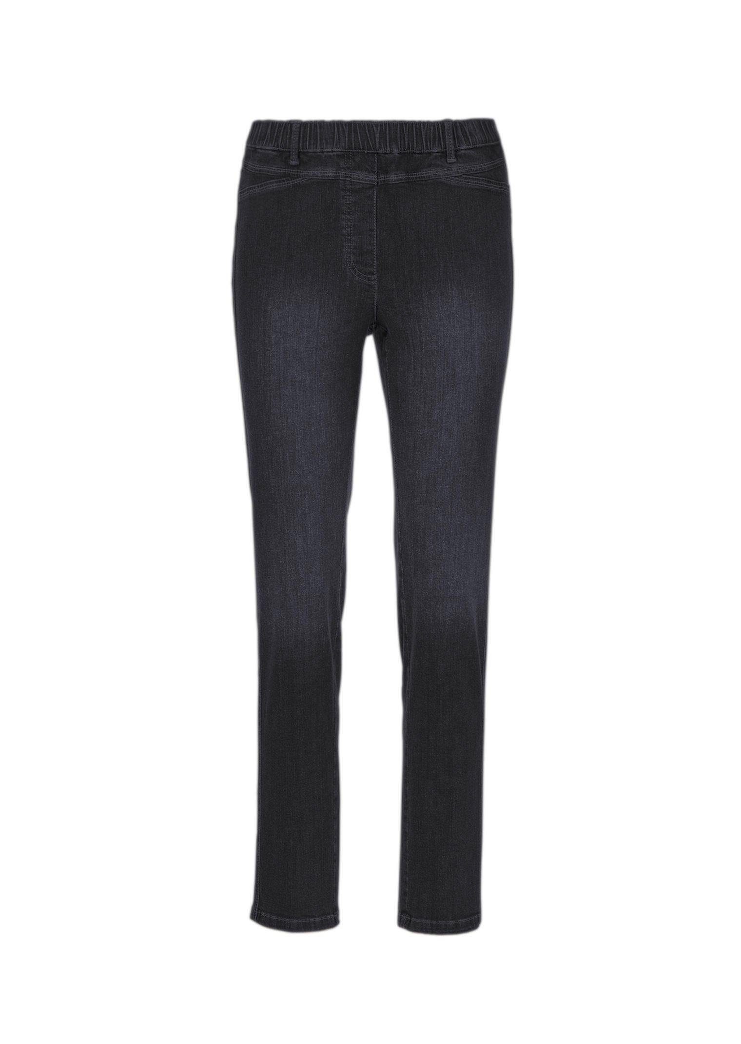 GOLDNER Bequeme Jeans Kurzgröße: schwarz