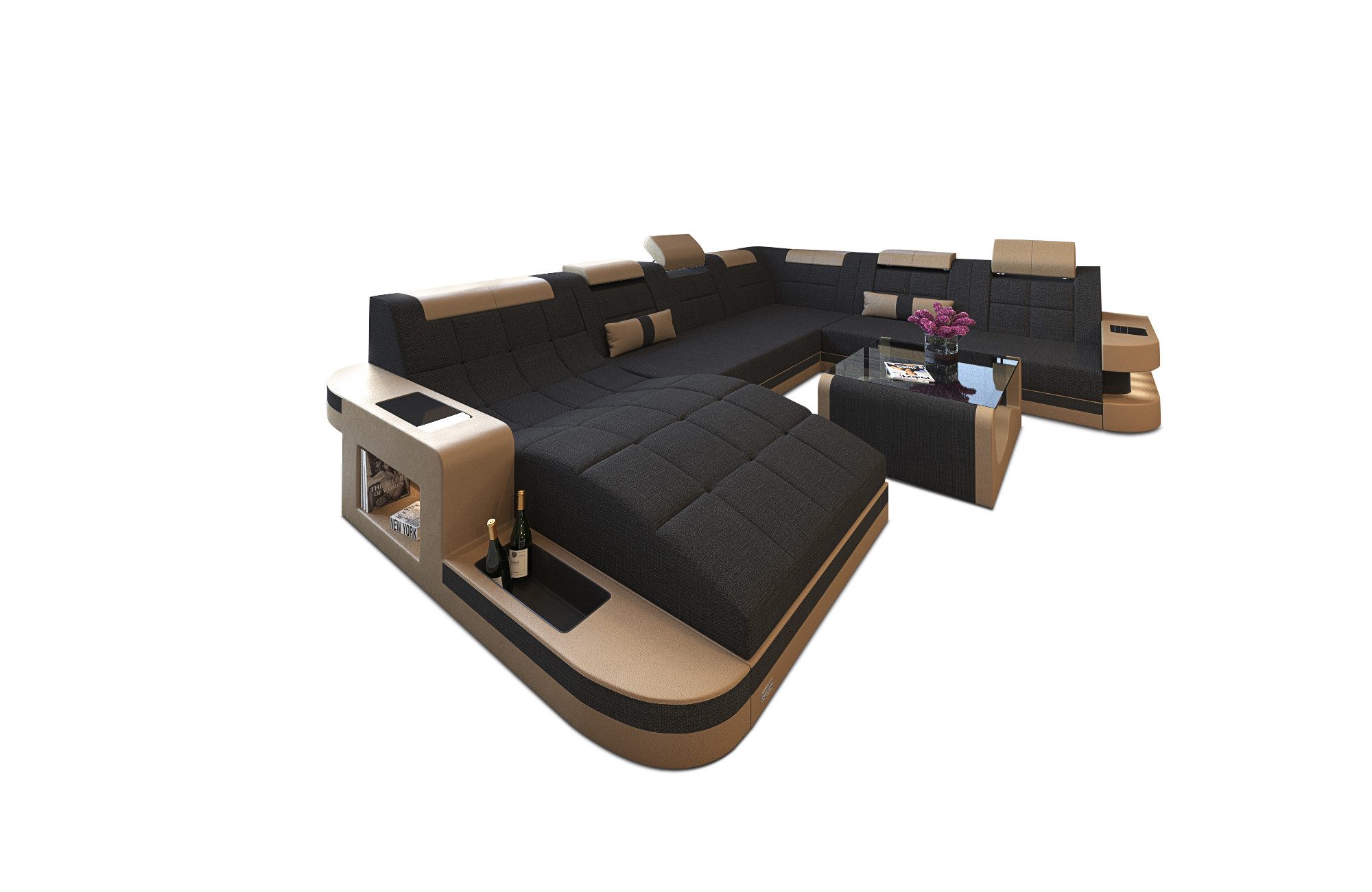 Sofa Dreams Wohnlandschaft Wave XXL Strukturstoff, günstig online kaufen