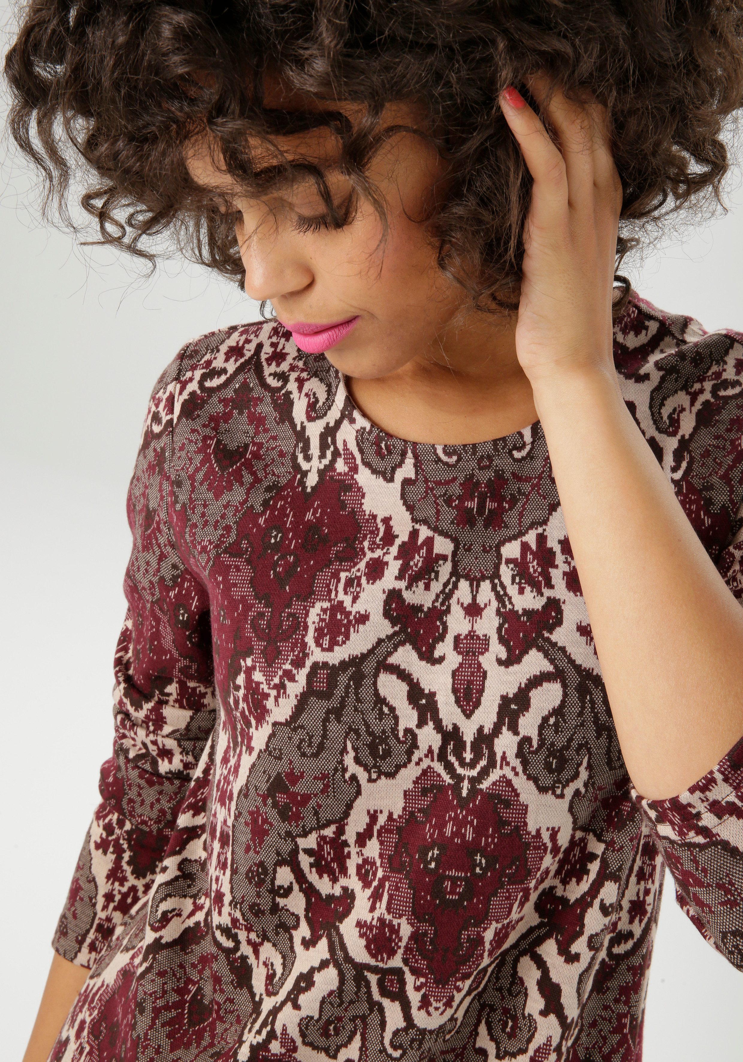 Aniston CASUAL A-Linien-Kleid mit extravagantem Ornament-Muster