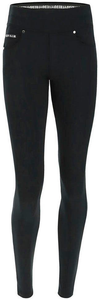 Freddy Leggings NOW Taillenbund umschlagbaren mit black YOGA SKINNY