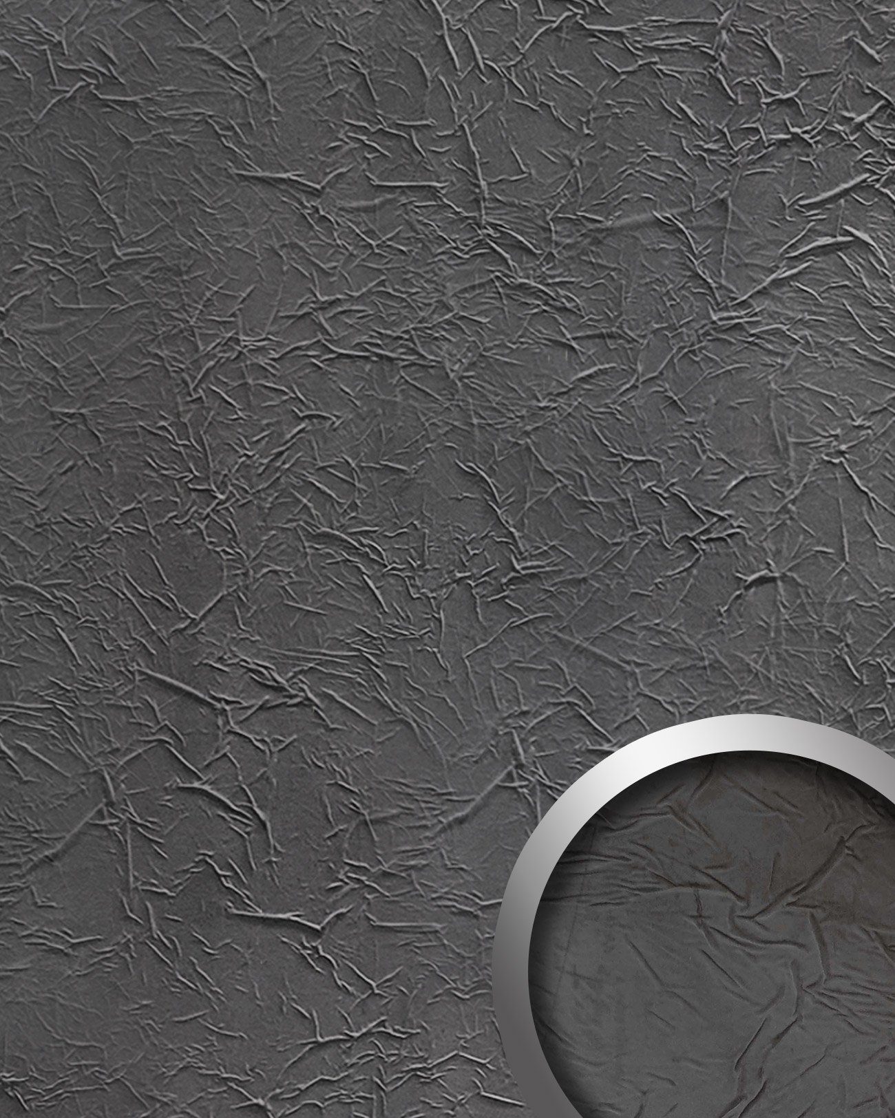 Wallface Dekorpaneele 22717-SA, BxL: 100x260 cm, 2.6 qm, (Dekorpaneel, 1-tlg., Wandverkleidung in Leder-Optik) selbstklebend, grau, matt, samtig weich