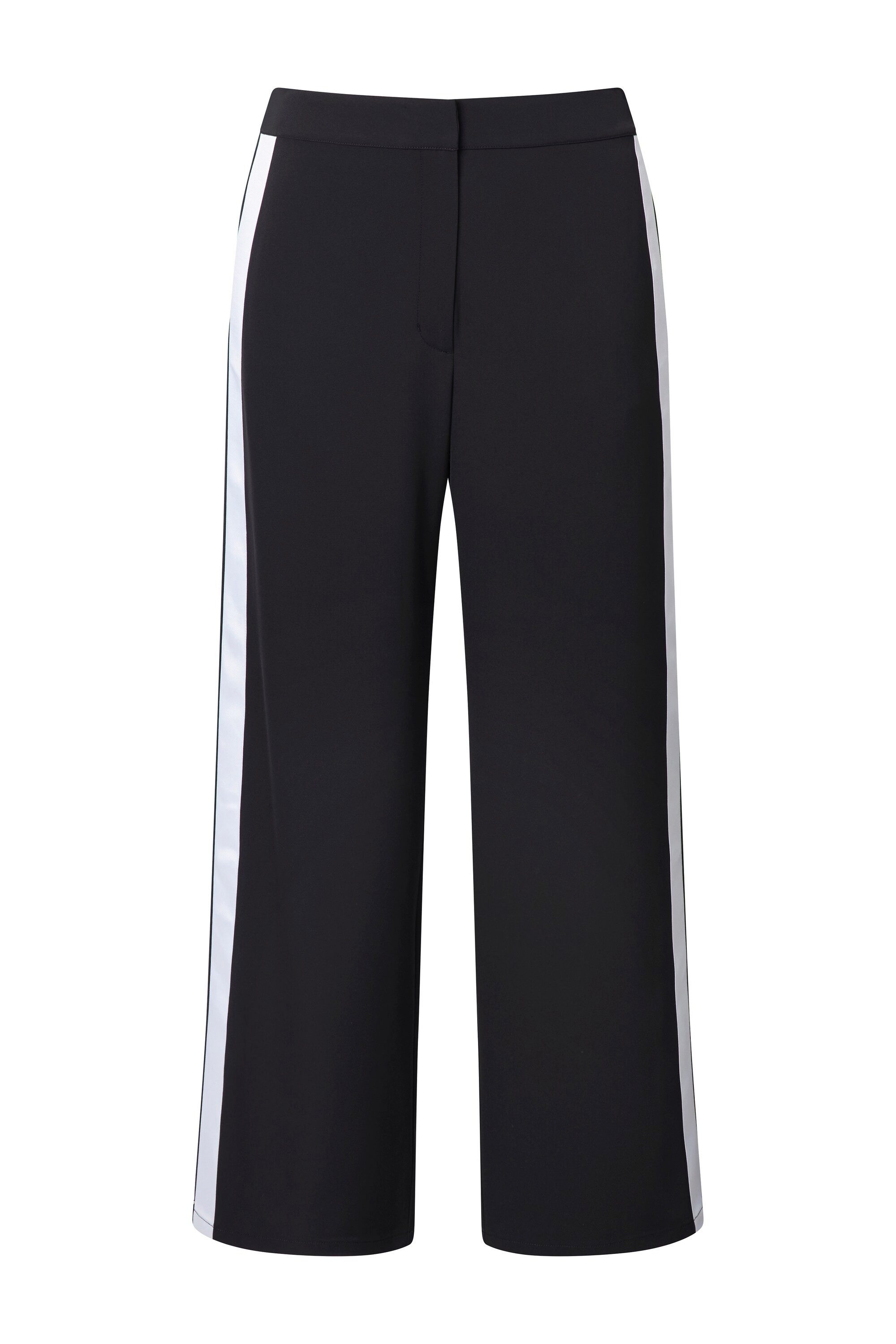 Ulla Popken Funktionshose Hose Rose Galonstreifen weites Bein Komfortbund günstig online kaufen