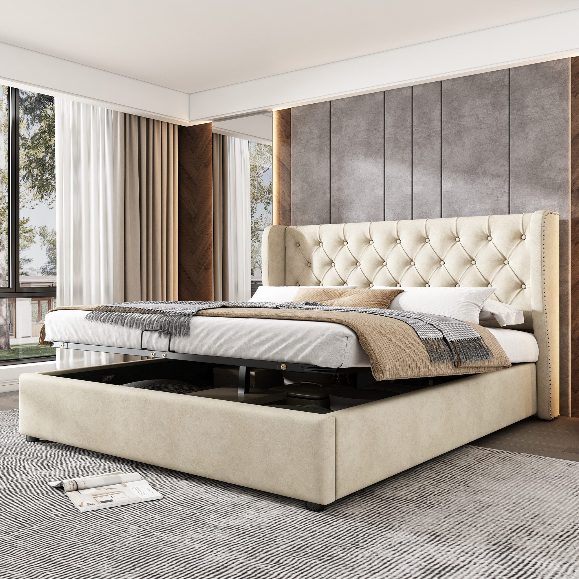 HAUSS SPOLE Polsterbett 180*200 cm Ohrenform günstig online kaufen