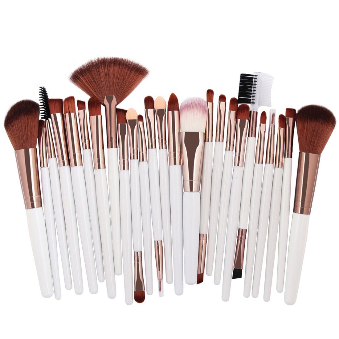 Haiaveng Kosmetikpinsel-Set Pinselset Makeup25 Stück Professionelle Kosmetik Make-Up Pinsel, Kosmetik Make-Up-Pinsel-Set white