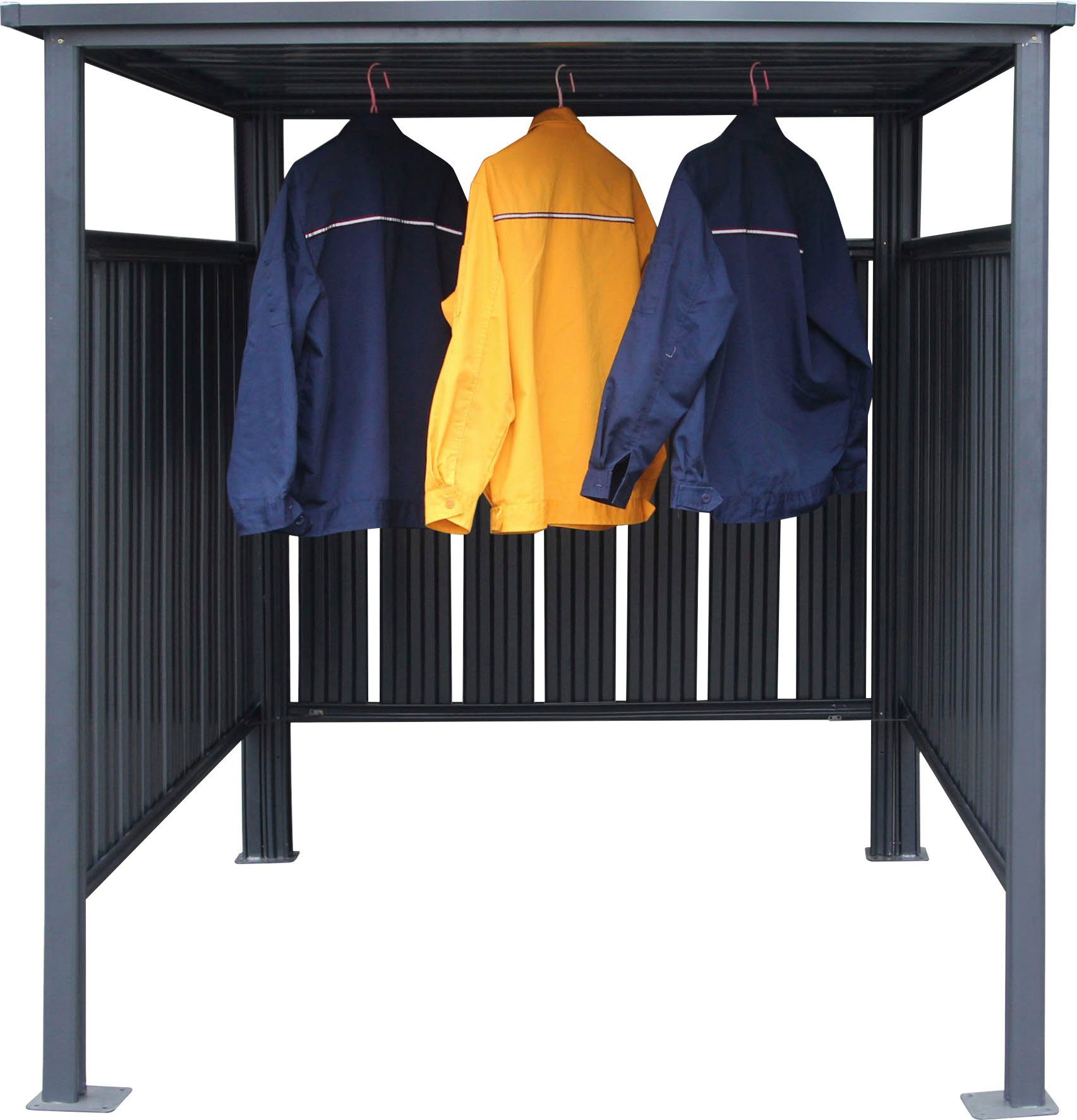 WESTMANN Kaminholzregal, BxTxH:180x200x210 cm, anthrazit, auch als Fahrrad- oder Rauchunterstand