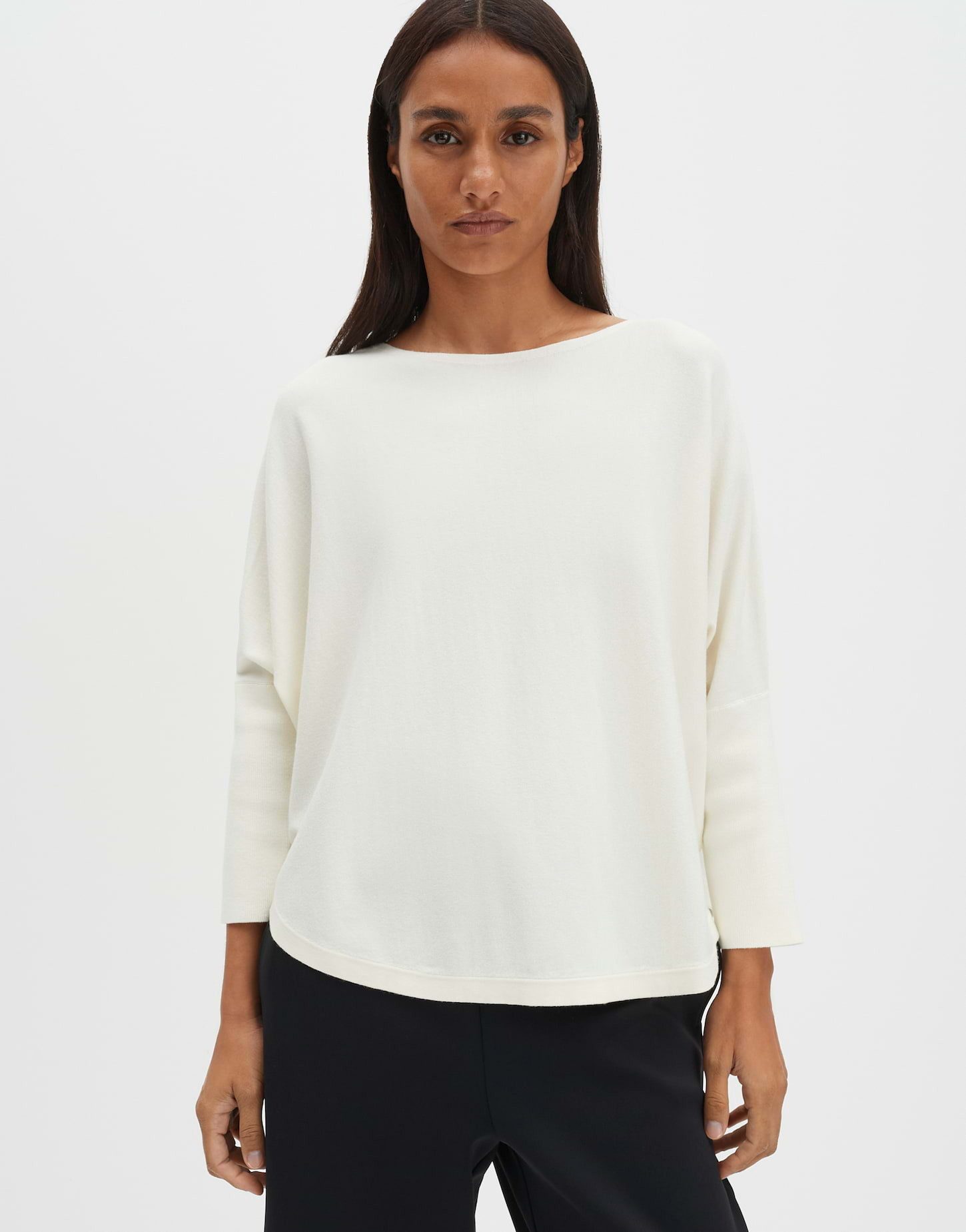 someday Strickpullover TIRAJA Oversized im Cape Stil oversized Passform, ovaler Schnitt, weich fließender Fall