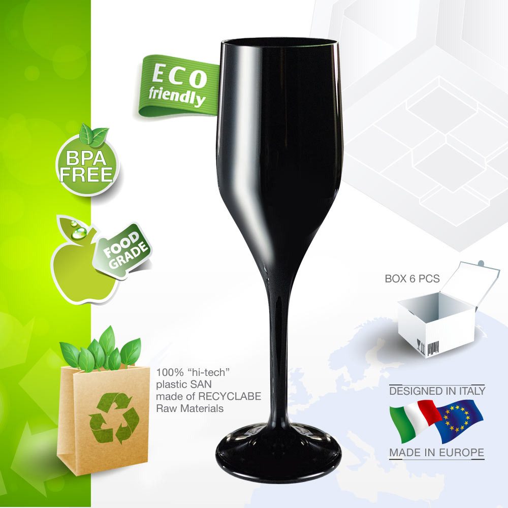 Doimoflair Sektglas DoimoFlair Sektglas aus Plastik Bruchsicher Sektkelch 15 cl.