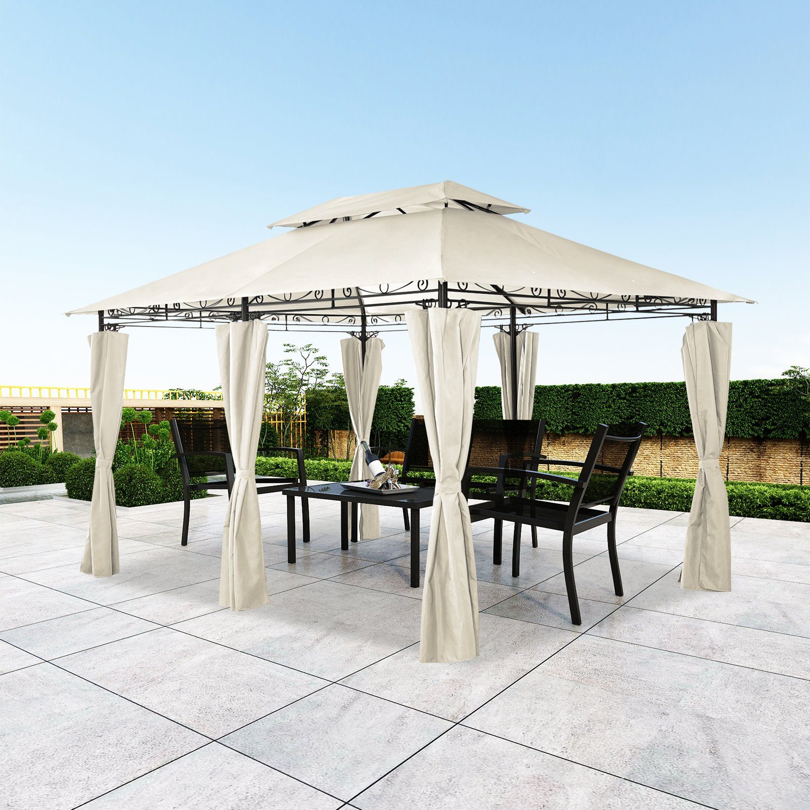 Mondeer Pavillon Gartenpavillon, mit 6 Seitenteilen günstig online kaufen