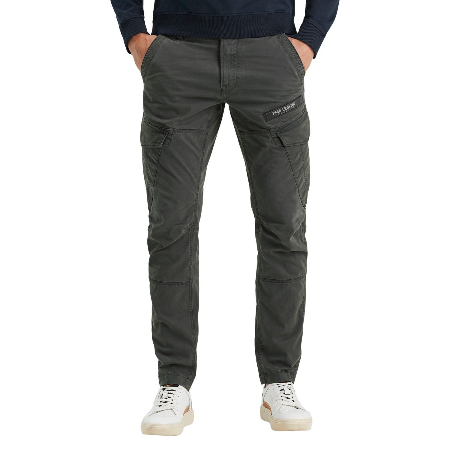 PME Legend Herren Cargohose NORDROP - Tapered Fit - Grau Beige Oliv günstig online kaufen