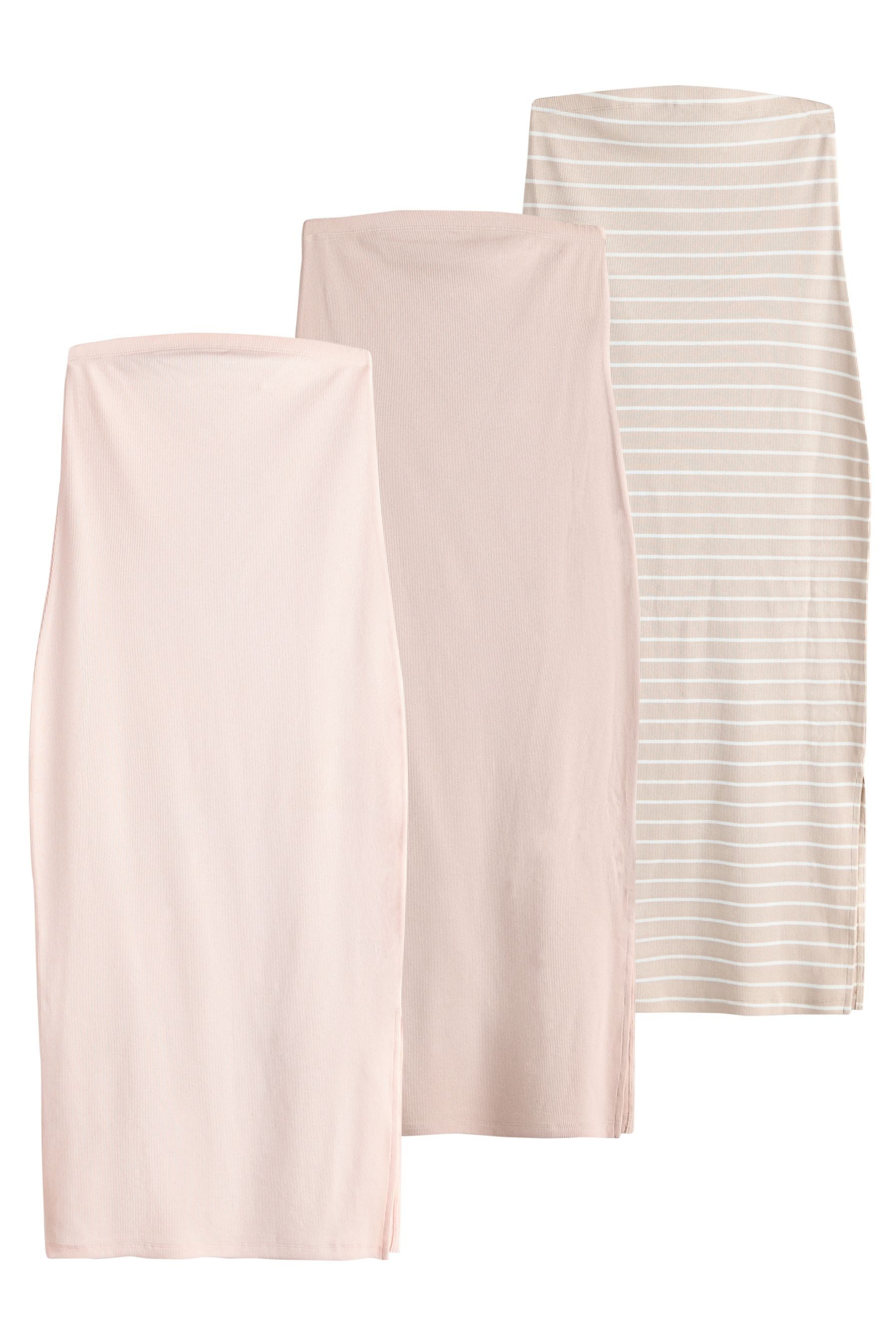 The Set Bandeaukleid The Set Geripptes Bandeau-Kleid, 3er-Pack (3-tlg)