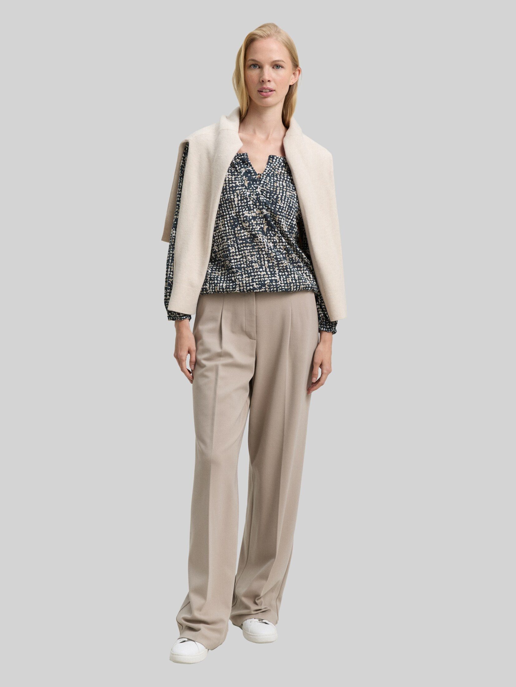 TOM TAILOR 3/4-Arm-Shirt T-Shirt Crinkle Blusenshirt mit Muster – Bild 5 von 5