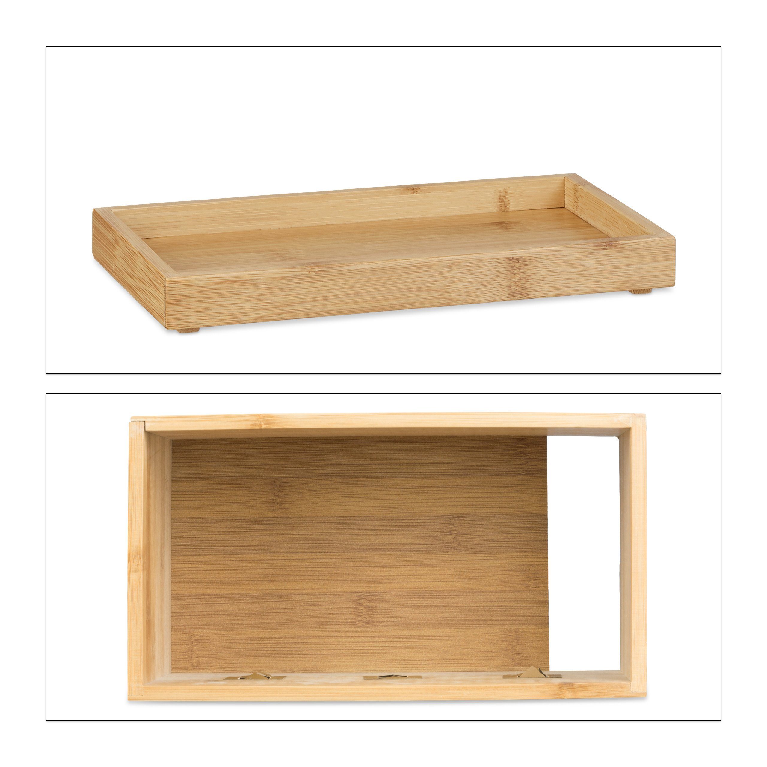relaxdays Kabelbox Bambus