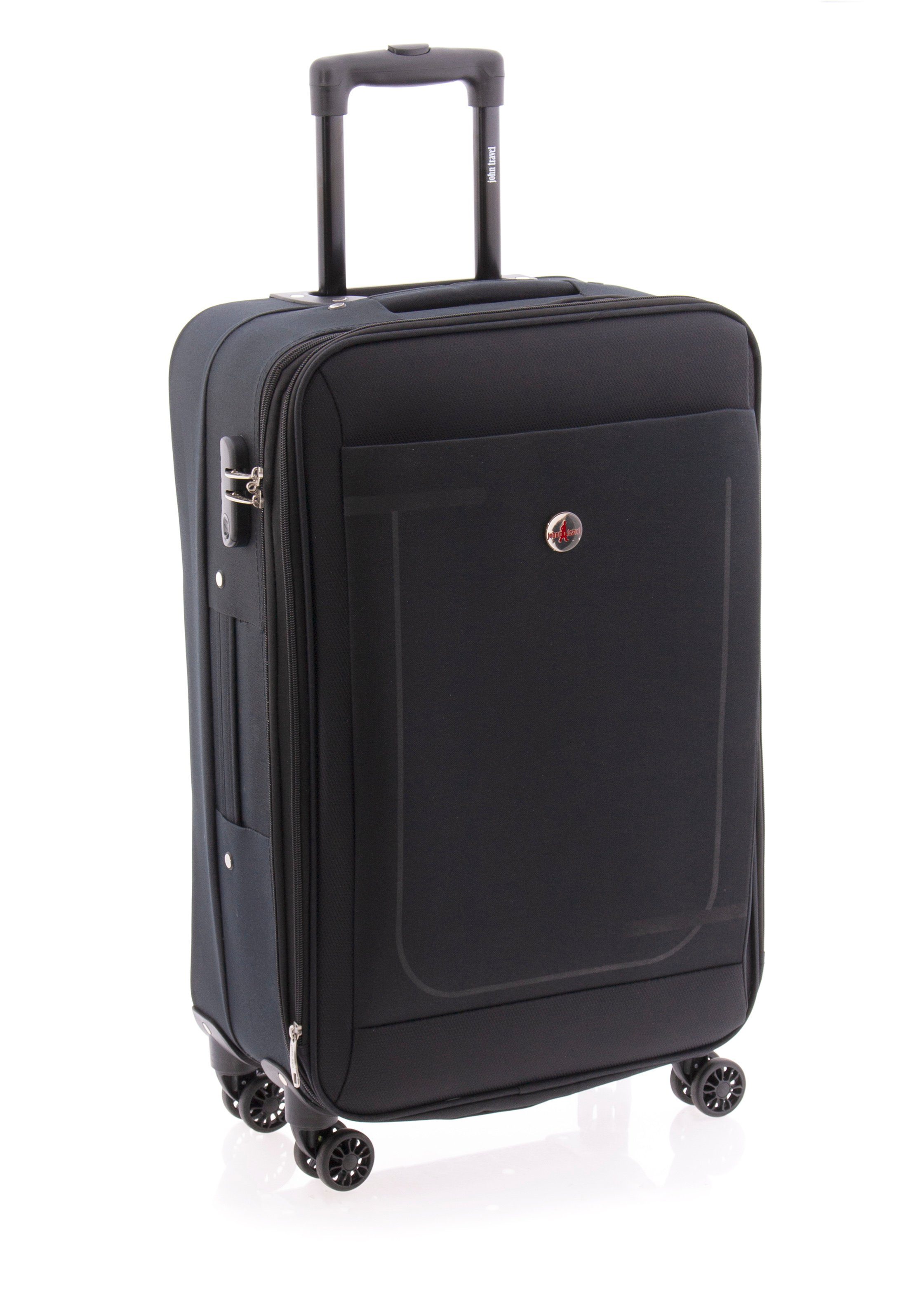 John Travel Weichgepäck-Trolley Set 2-teilig - 4 Rollen, 67 und 55 cm, Dehnfalte, 4 Farben