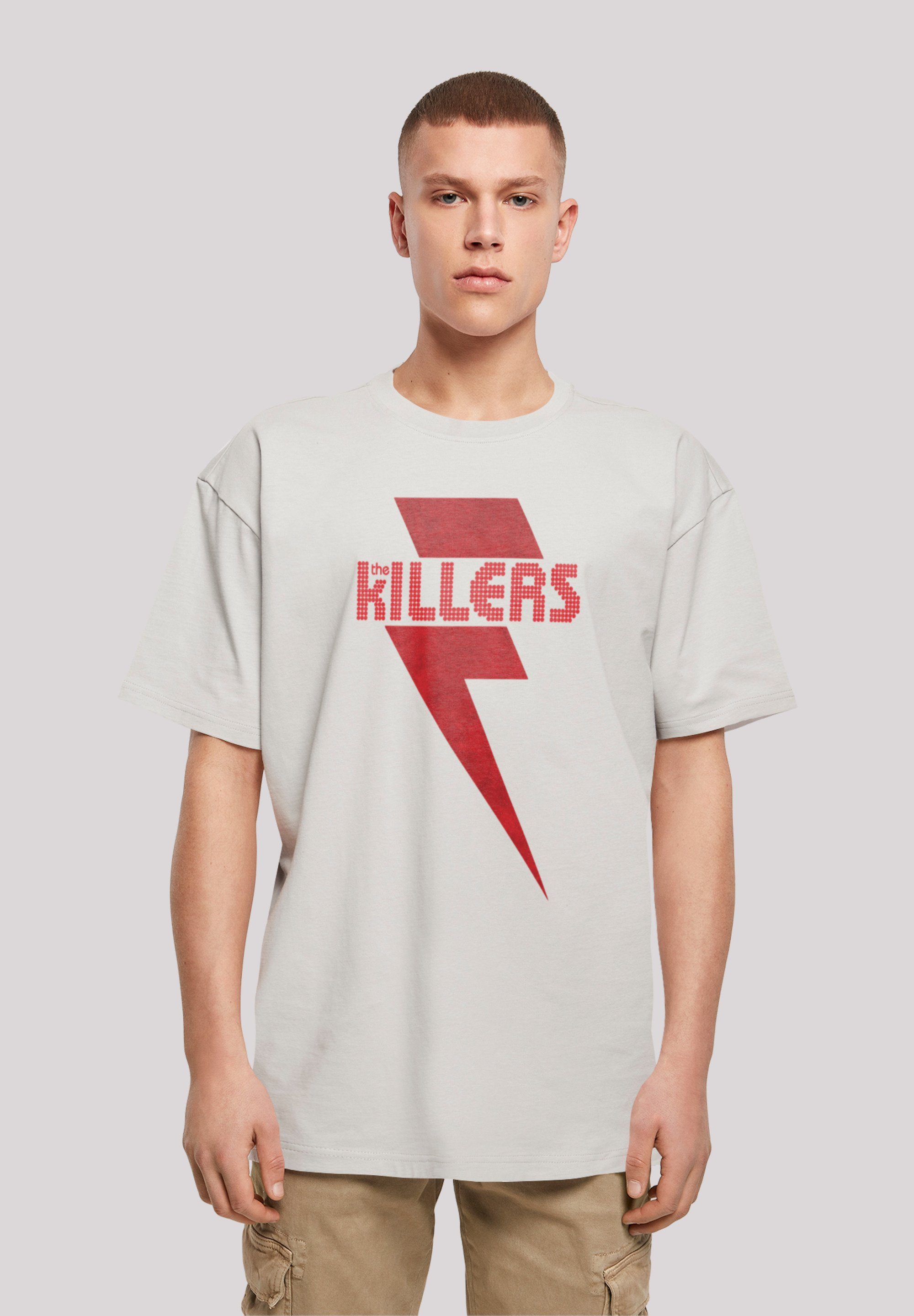 F4NT4STIC T-Shirt The Killers Rock Band Red Bolt Print lightasphalt