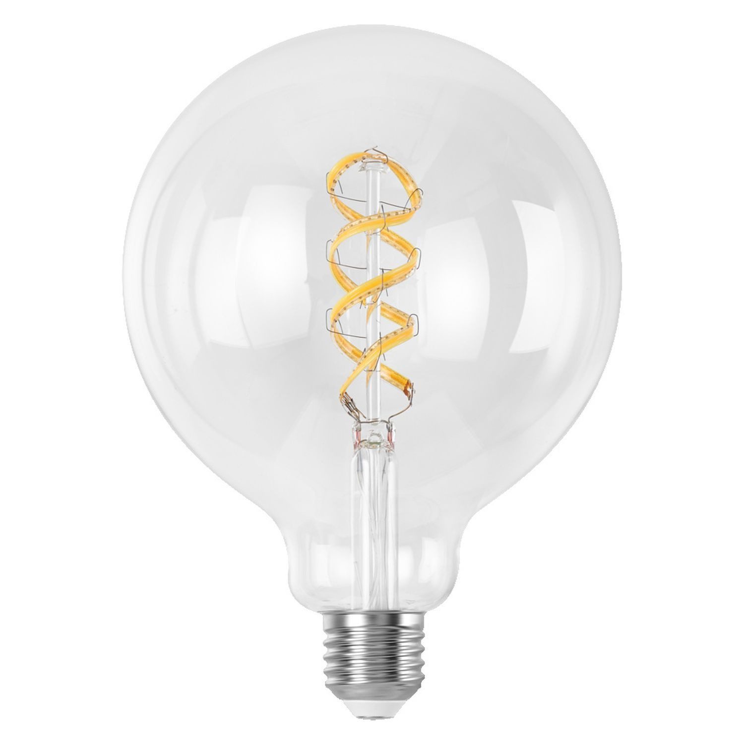 Licht-Erlebnisse LED-Leuchtmittel LAMP, E27, Globe Lampe E27 RGB CCT 470 lm Ø 12.5 cm Smart dimmbar via App