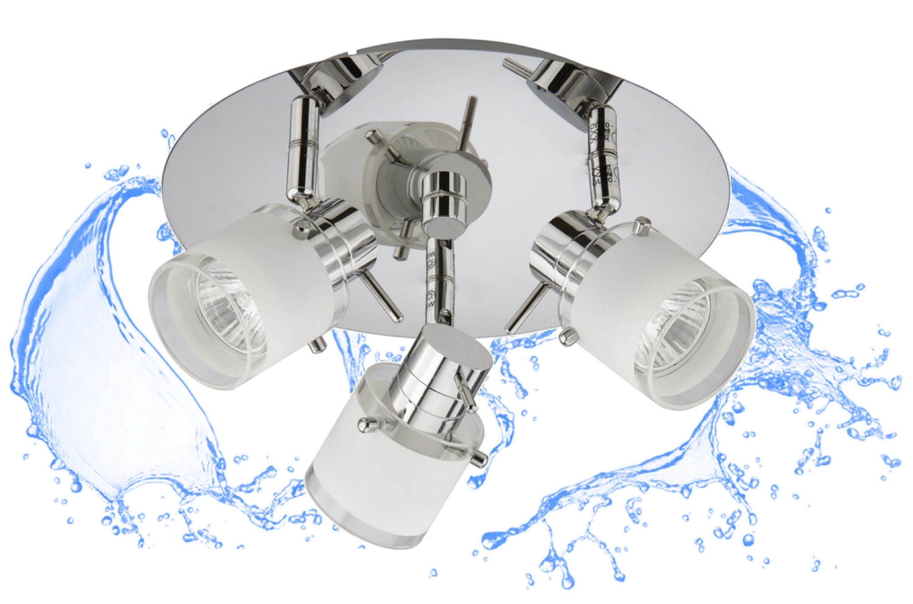 TRANGO LED Deckenstrahler, 3-flammig 1006-38R IP44 LED Badleuchte inkl. 3x günstig online kaufen