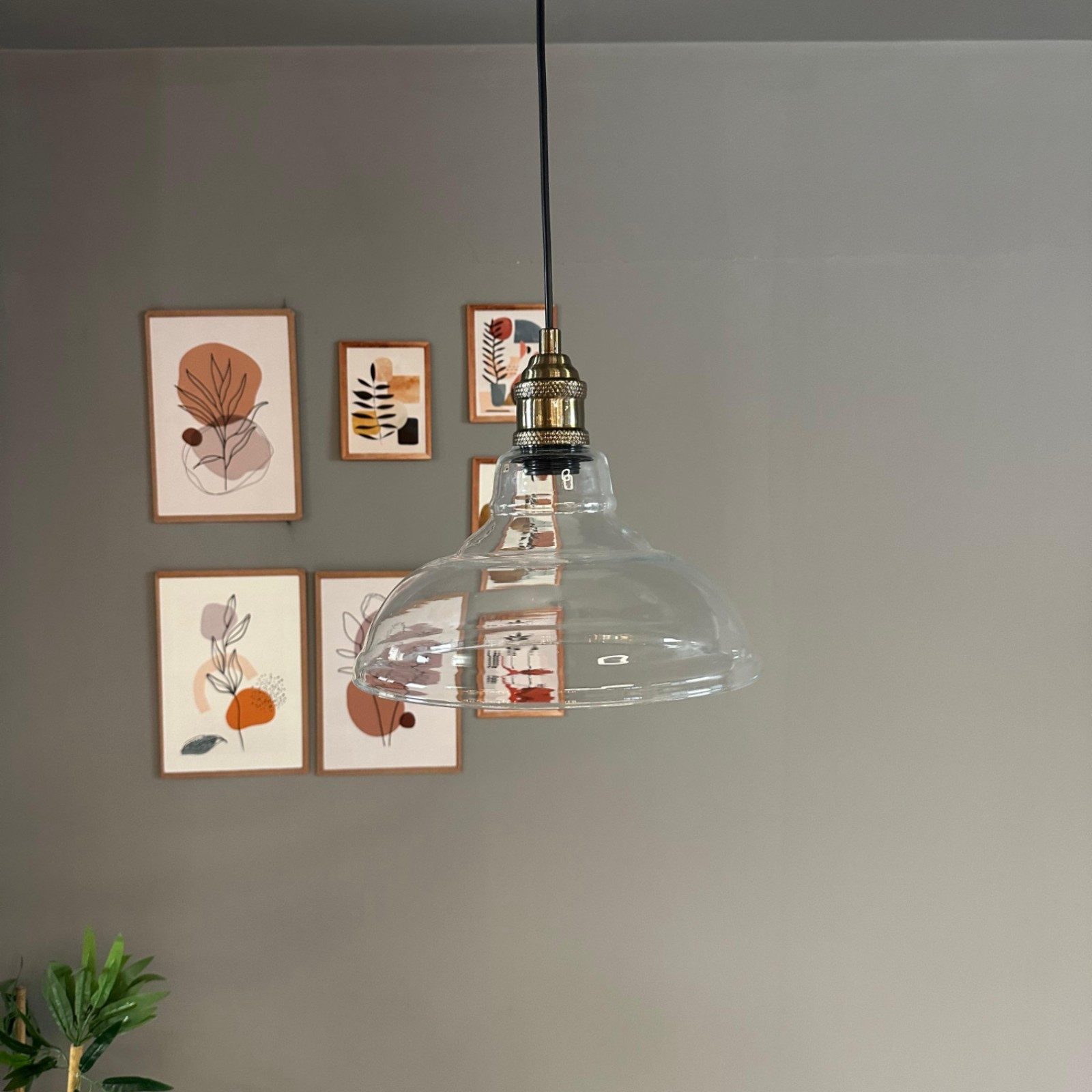 Bamyum Pendelleuchte Vishi Einzelner Glas-Kronleuchter Retro Pendelleuchte, günstig online kaufen