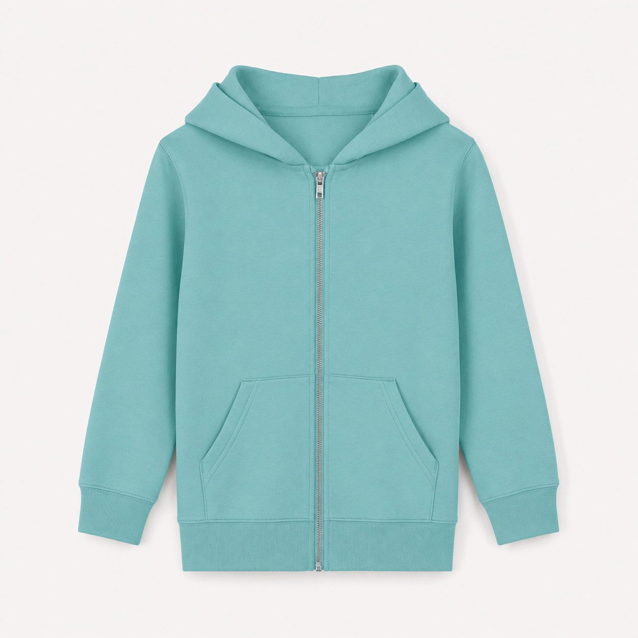 Sitztgut Kapuzensweatjacke Kinder Zip-Hoodie aus Bio-Baumwolle (1-tlg) Doppellagige Kapuze, Metallreißverschluss und Kängurutaschen