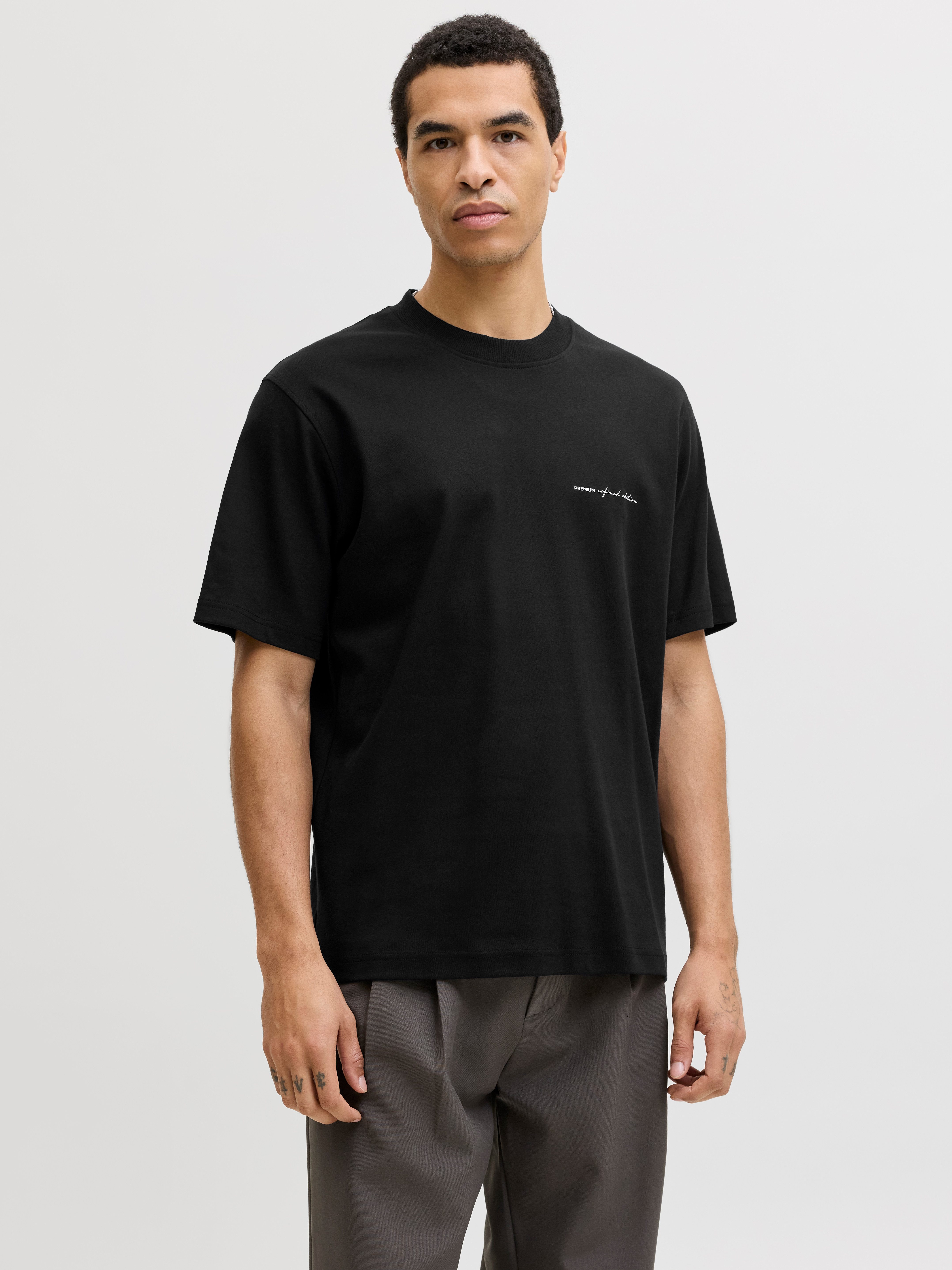 Jack & Jones T-Shirt JPRBLAOWEN SS BRANDING TEE SN Baumwollmischung, relaxed fit