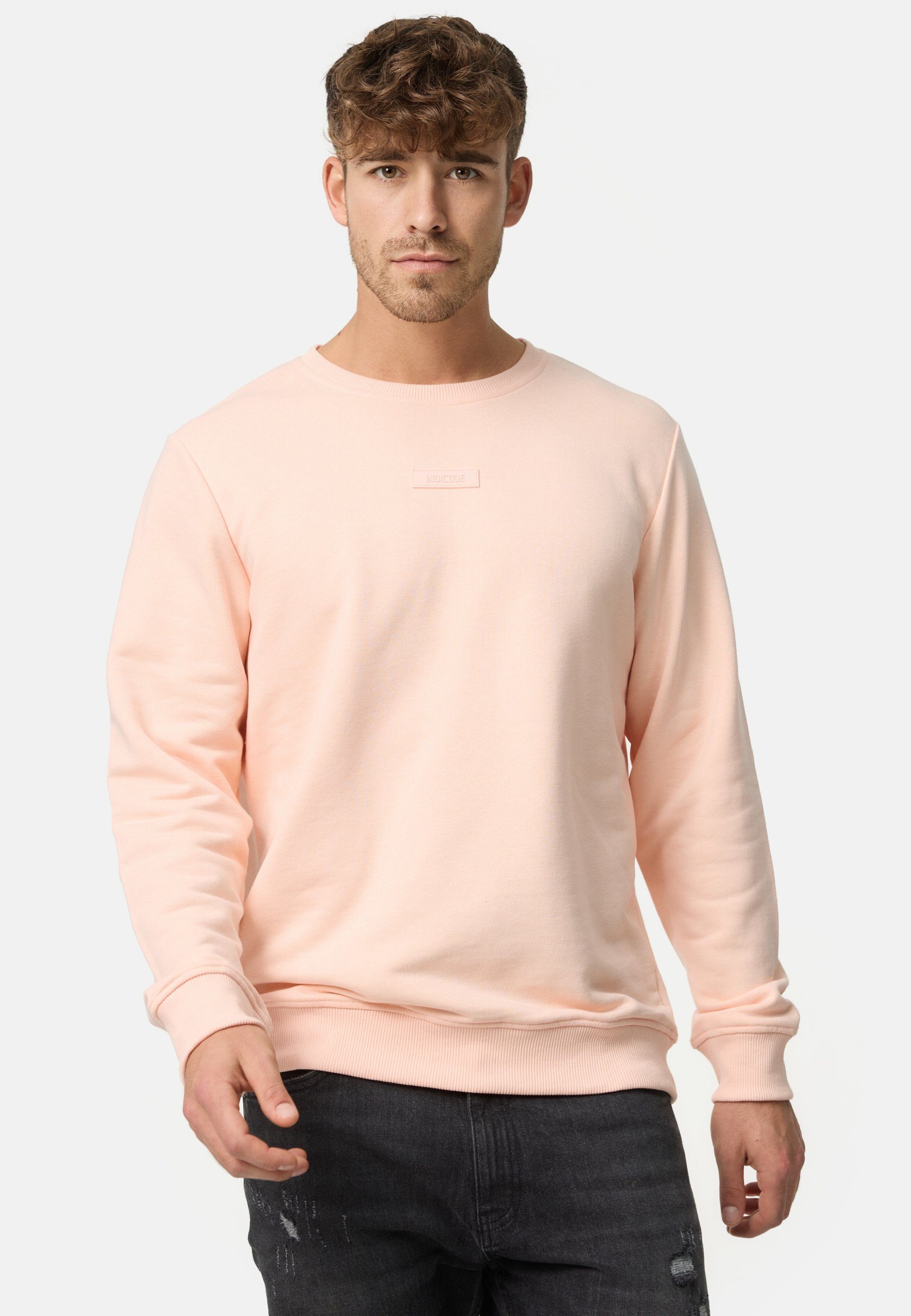 Indicode Sweater Baxter Pale Peach