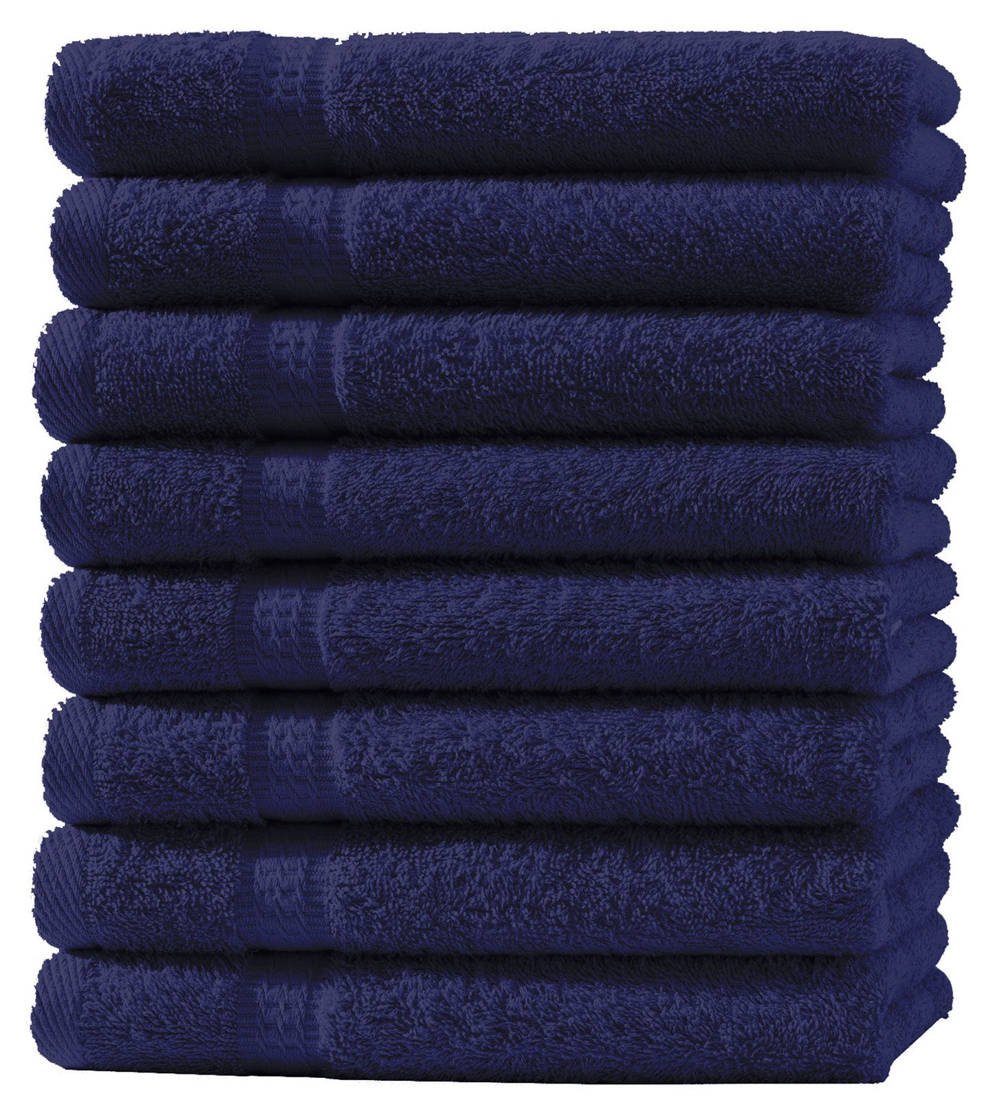 Royal, dunkelblau mit Handtücher Bordüre, (8-St), saugfähig Home Frottee One