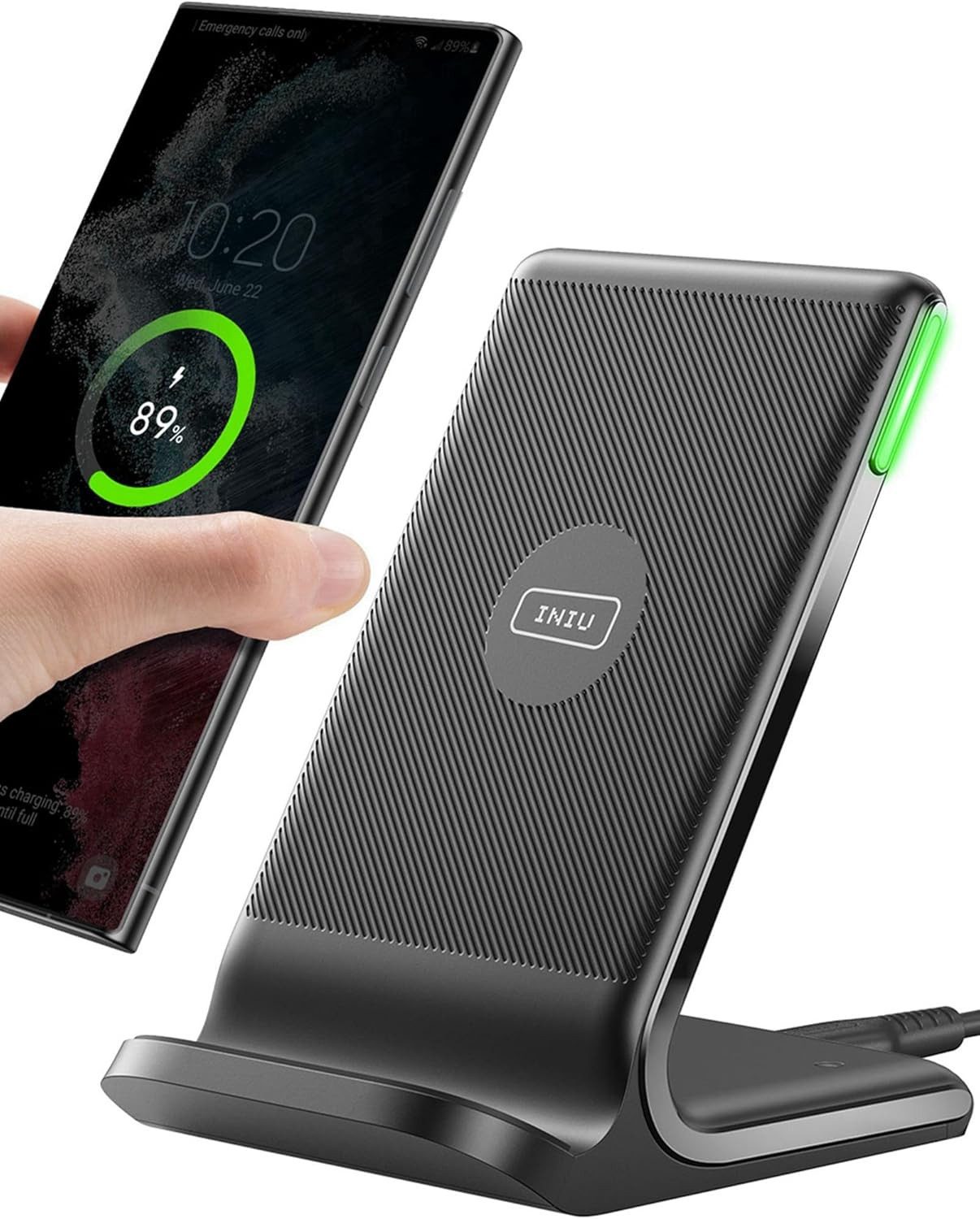 Wireless Charger Stand 15W Qi Schnellladegerät mit Halterung Wireless Charger