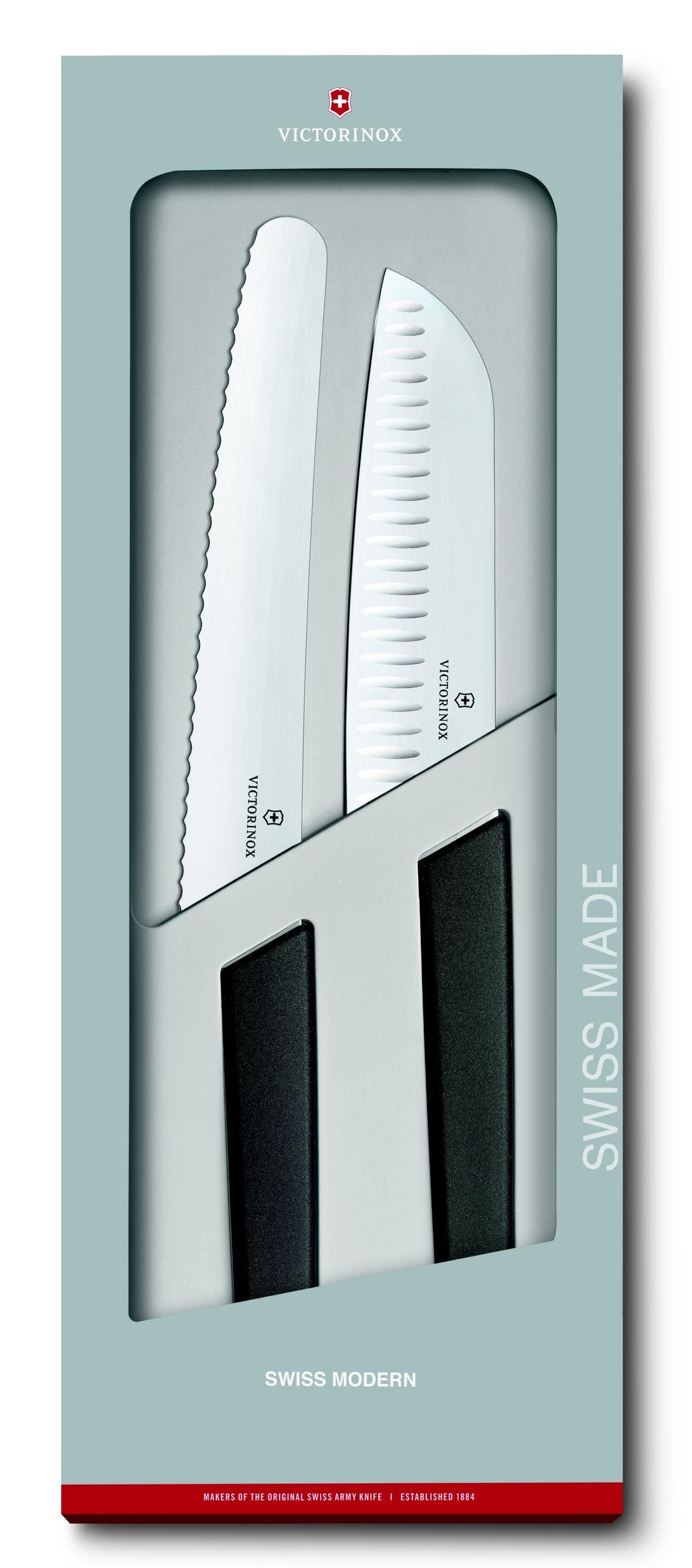 Victorinox Taschenmesser Swiss Modern schwarz Küchen-Set, 2-teilig