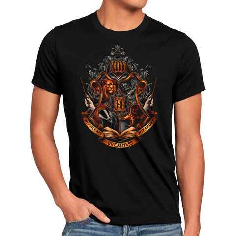 style3 Print-Shirt Herren T-Shirt Witchcraft Greatness Wizardry potter harry hogwarts legacy gryffindor ravenclaw hufflepuff slytherin