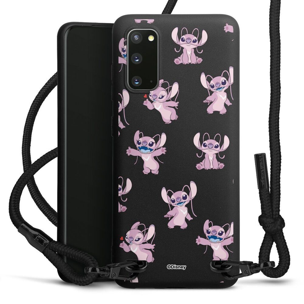 DeinDesign Handyhülle Lilo & Stitch Engel Disney Angel Faces Pattern Transparent, Samsung Galaxy S20 Premium Handykette Hülle mit Band Case zum Umhängen