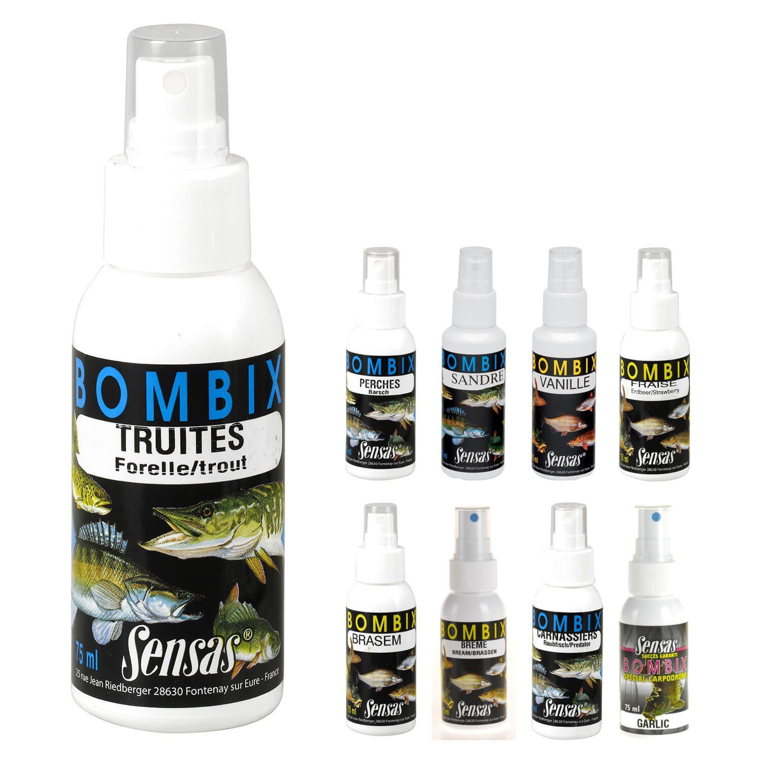 Sensas Fischlockstoff Sensas Lockstoff-Spray Bombix