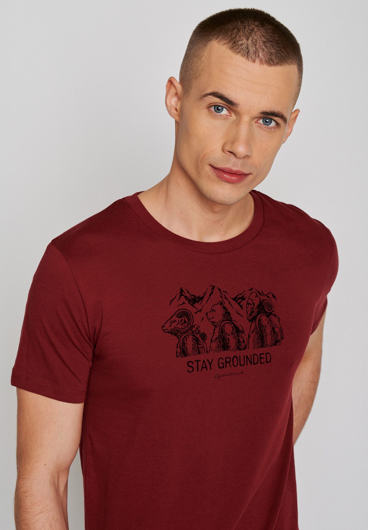 GreenBomb T-Shirt Guide Animal Stay Grounded Motiv Tiere (1-tlg., 1) klassischer Schnitt, tailliert, Rundhalsausschnitt, Bio-Baumwolle