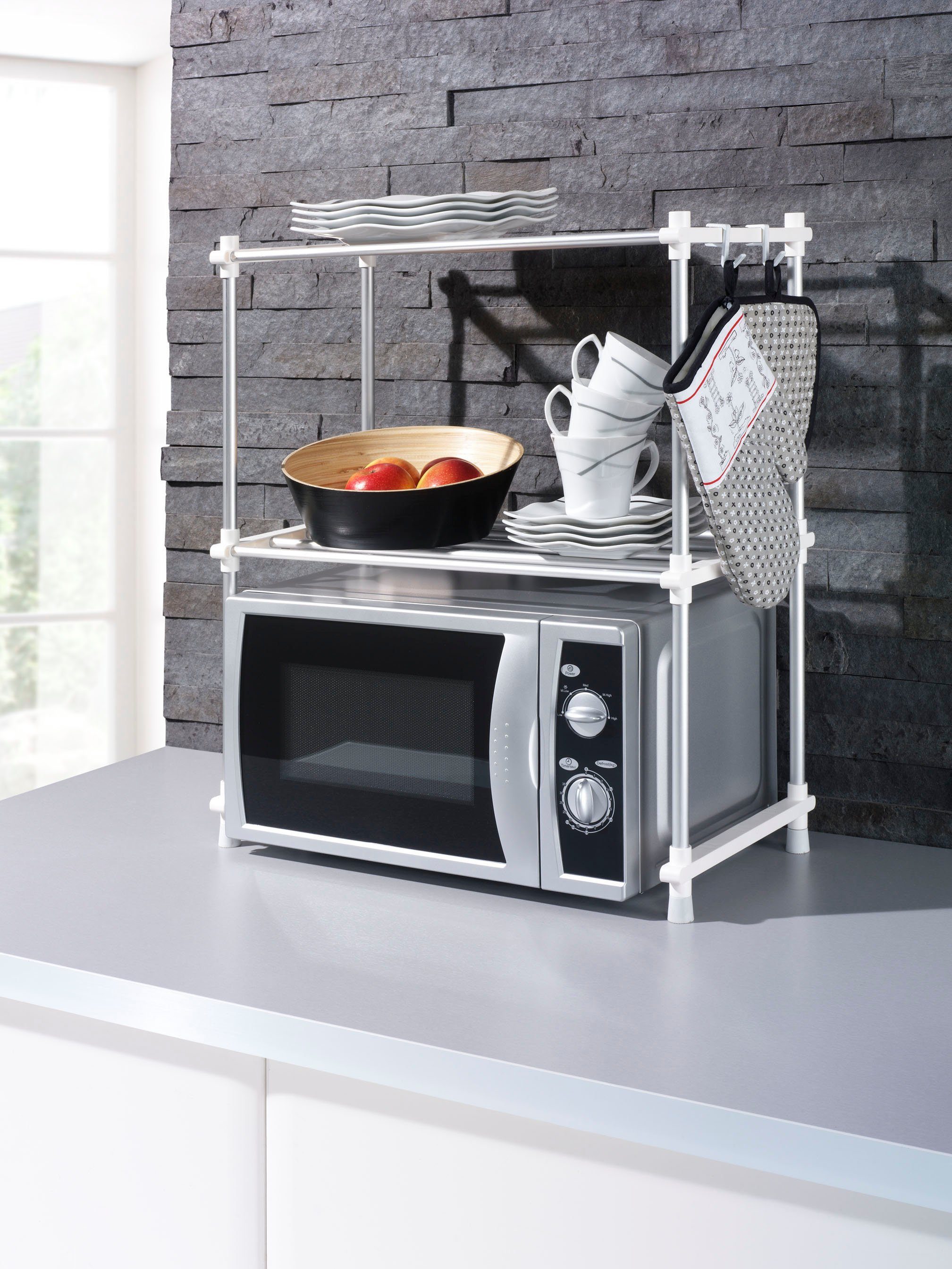 Ruco Küchenregal, Aluminium/Kunststoff, 2 Ebenen günstig online kaufen