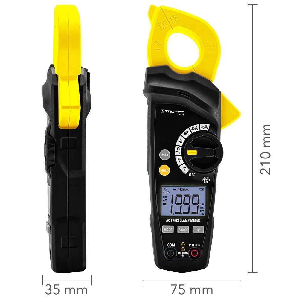 TROTEC Strommessgerät True-RMS-Stromzange BE42 günstig online kaufen