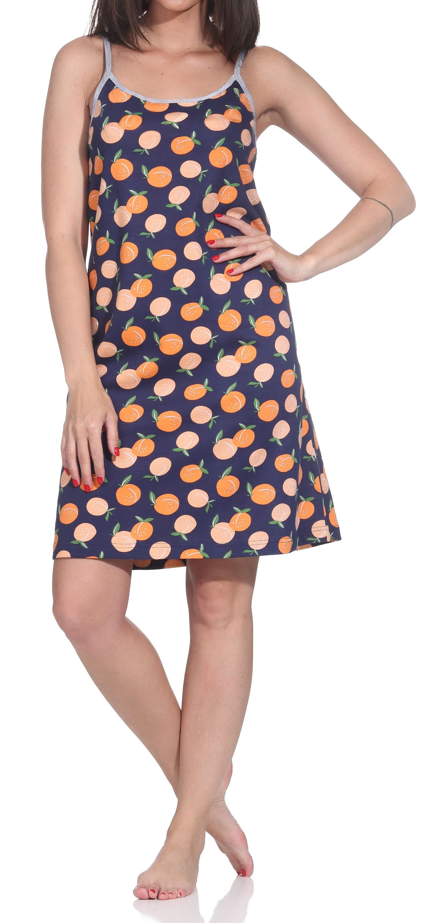 Normann Nachthemd Damen Spaghetti Nachthemd sommerlicher Look - auch in Übergrössen