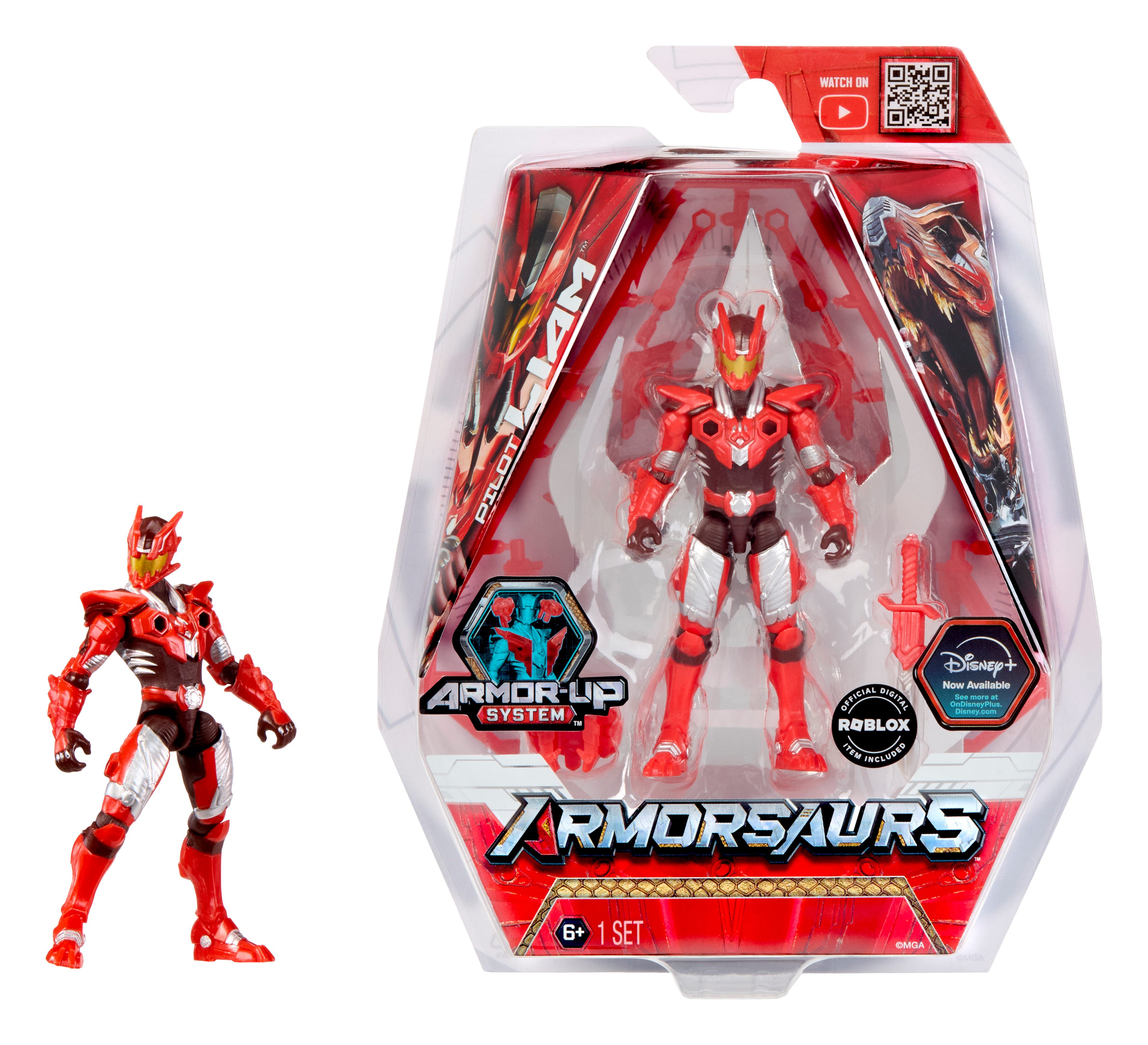 MGA ENTERTAINMENT Actionfigur Armorsaurs 3.75” Figure- T-Rex Pilot (Liam Roberts)