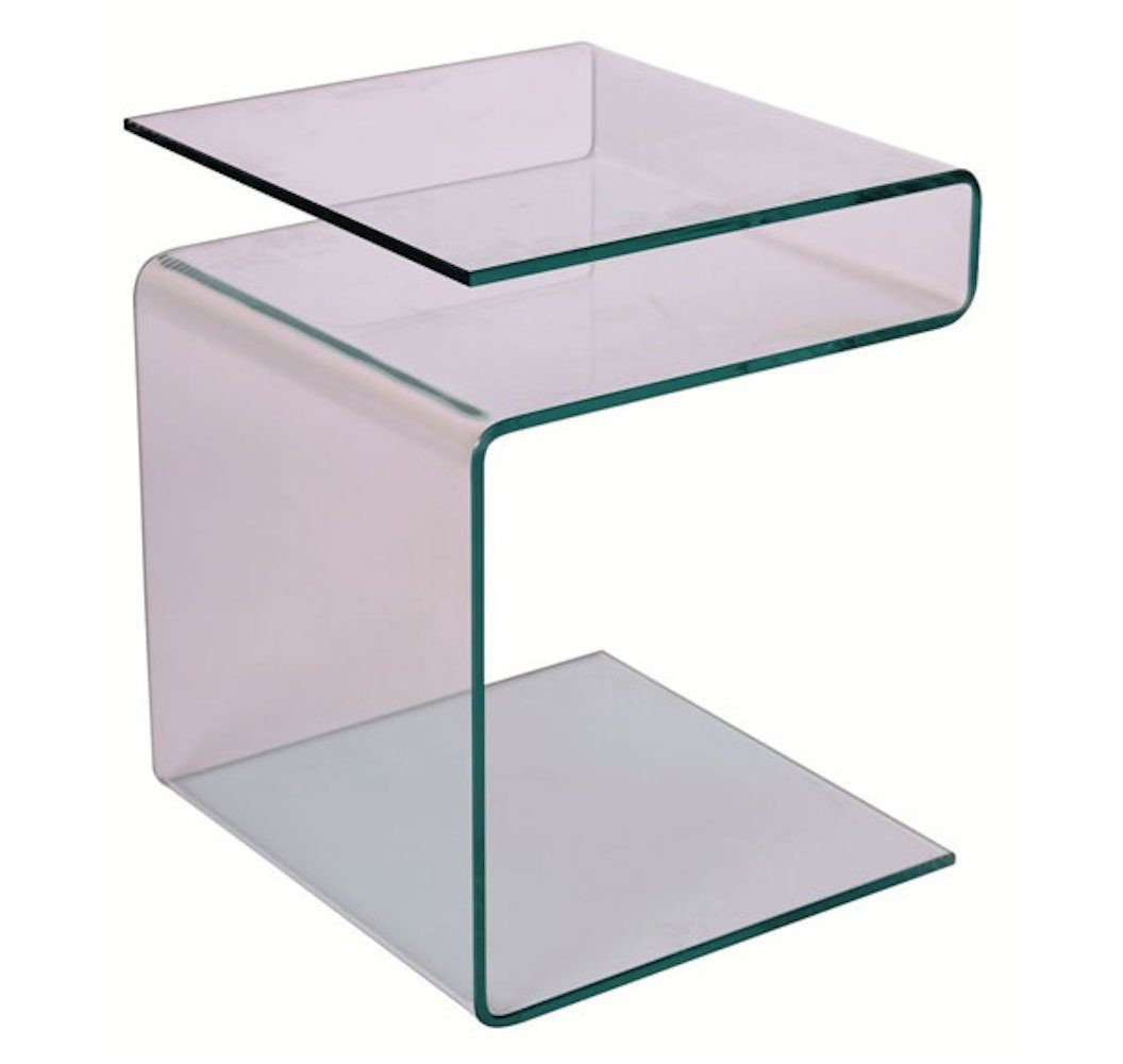 Epi, Glastisch 42x38x48cm Feldmann-Wohnen transparent