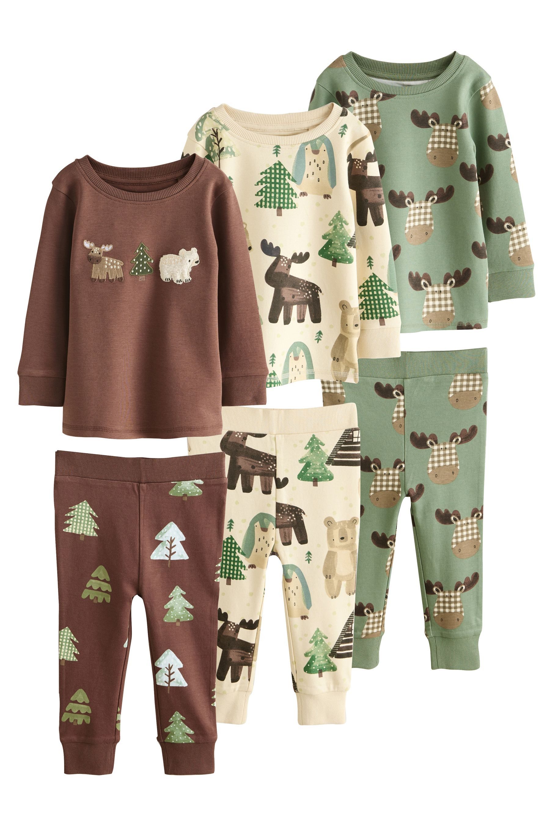 Next Pyjama 3er-Pack Langarm-Schlafanzüge (6 tlg) günstig online kaufen