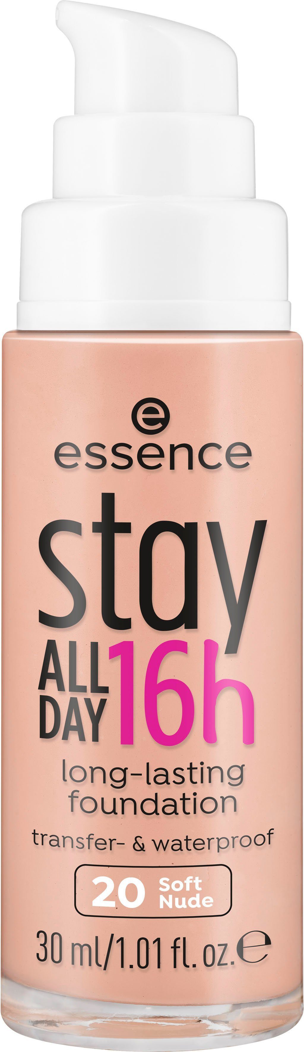 Essence Foundation stay ALL DAY 16h long-lasting, 3-tlg., mit super softer Textur