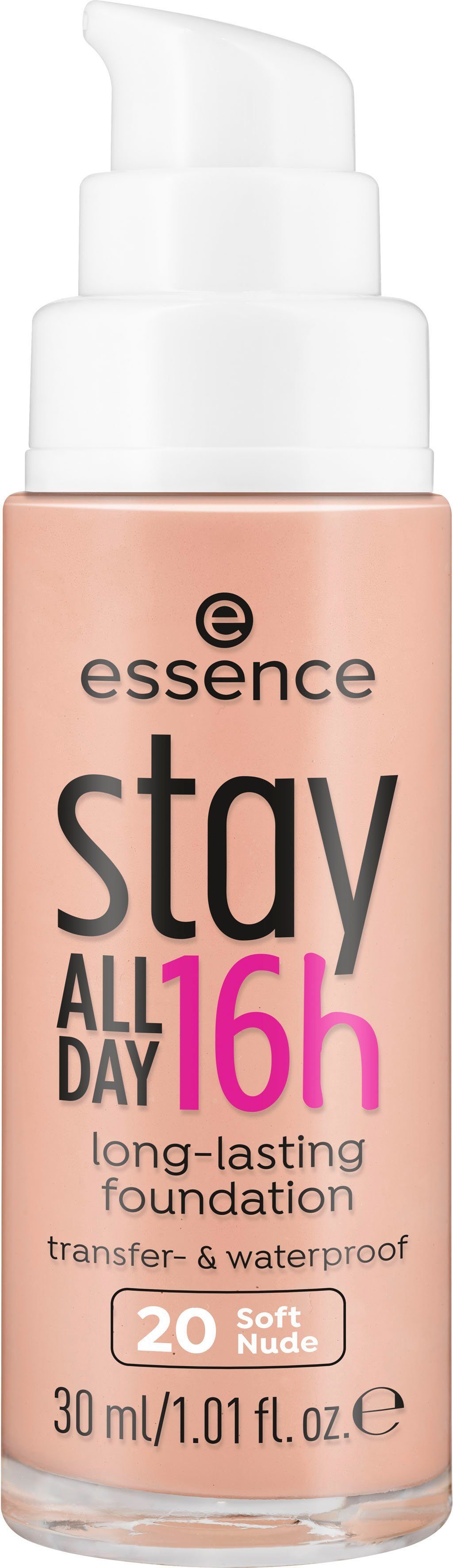 Essence Foundation stay ALL long-lasting, 16h Soft 3-tlg. Nude DAY