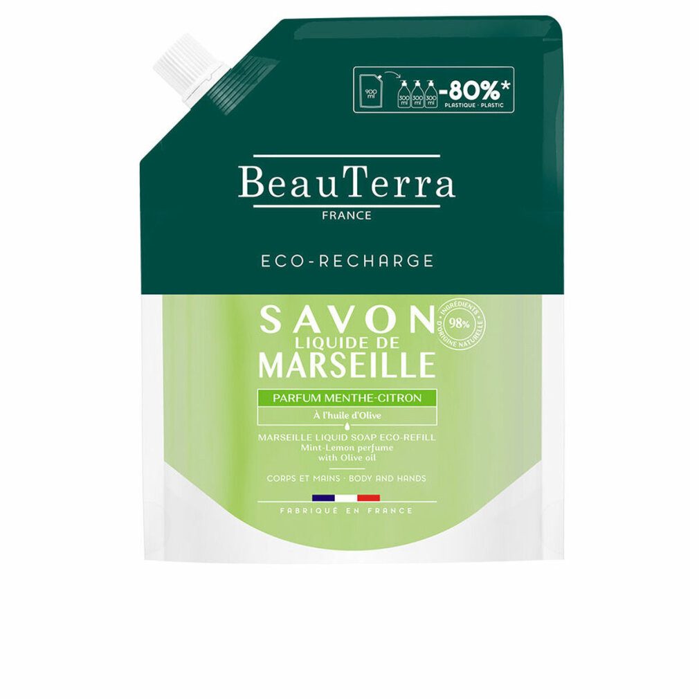 Beauterra Körperpflegemittel MARSEILLE Zitronen-Minz-Seife, Nachfüllpackung 900 ml