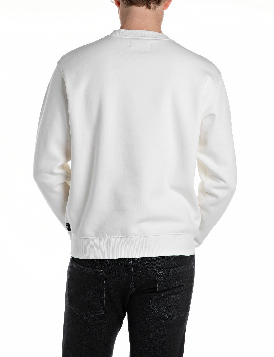 Replay Sweatshirt mit V-Einsatz am Halsausschnitt