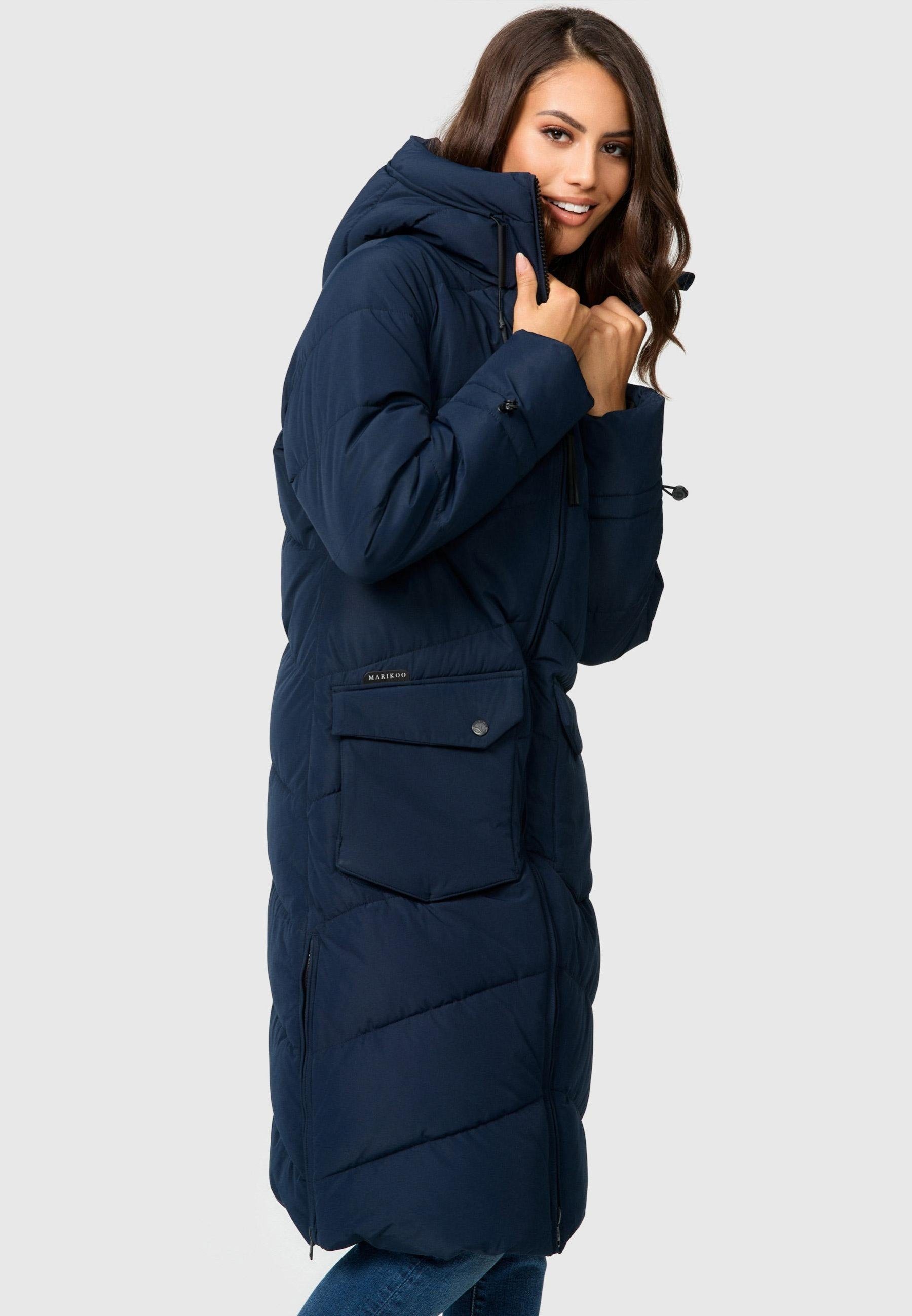 Marikoo Winterjacke Tomomii XVI warmer Winter Stepp Mantel mit Kapuze