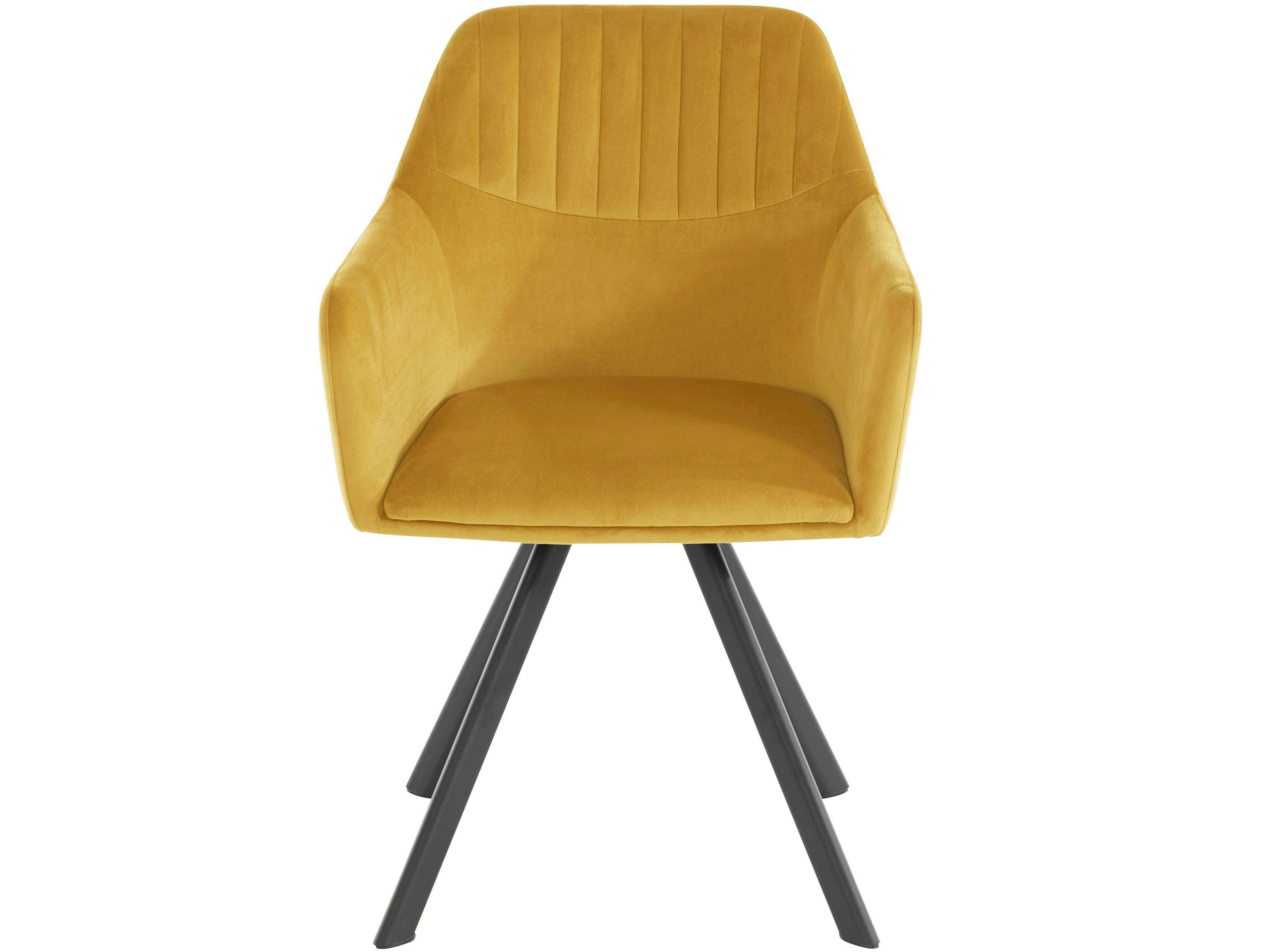 loft24 Armlehnstuhl Belissimo (Set, 2 St), Armlehnstuhl mit Bezug in Samtoptik