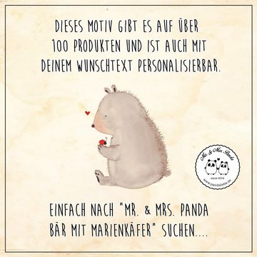 Mr. & Mrs. Panda Kosmetikspiegel Bär Marienkäfer - Weiß - Geschenk, Motivation, Das Leben ist schön, s (1-St), Unwiderstehlicher Glanz