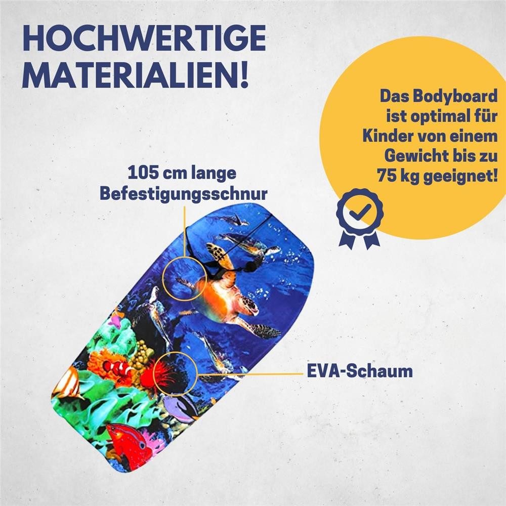Best Sporting Bodyboard Kinder Schildkröte, Kinder-Surfbrett, 92 cm, Maximale Belastbarkeit bis 75 kg