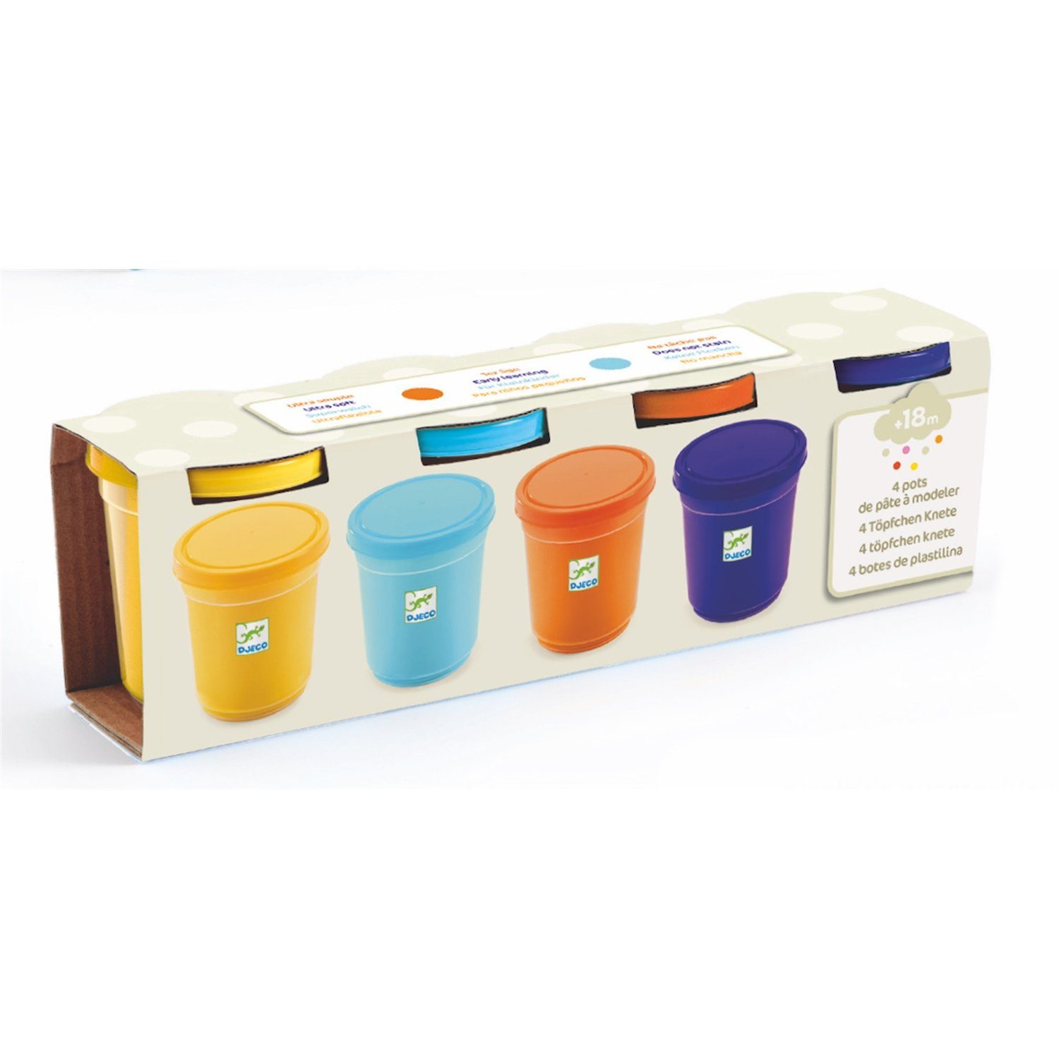 DJECO Knete DJ09027 4 Dosen Knete - Natur